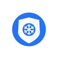 frost-resistance, cold resistant round icon vector