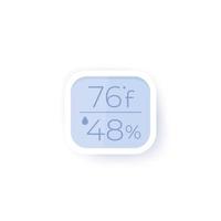 Temperature and humidity monitor, vector design