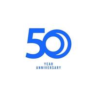 Ilustración de diseño de plantilla de vector de aniversario de 50 años