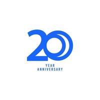 20 Years Anniversary Vector Template Design Illustration