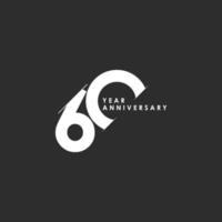 60 Years Anniversary Vector Template Design Illustration