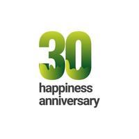 30 Years Happiness Anniversary Vector Template Design Illustration