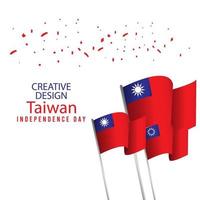 Creative Design Taiwan Independence Day Celebration Vector Template Illustration