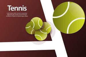 Fondo de ilustración de plantilla de vector de diseño de pelota de tenis