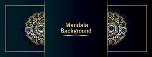 Arabic pattern style mandala background and banner vector