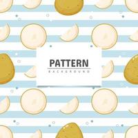 Seamless pattern potato and potato slices vector