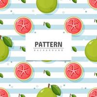 Seamless pattern guava and guava slices design vector