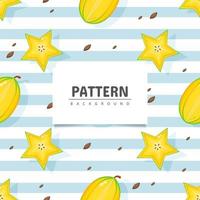 Seamles pattern of star fruit vector