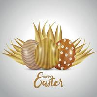 Easter day greeting card and background vector