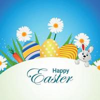 Happy easter day creative illustration and background vector