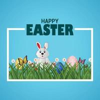 Easter day greeting card and background vector