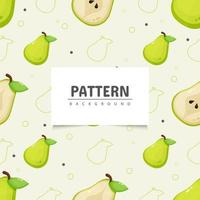 Seamless pear pattern design vector