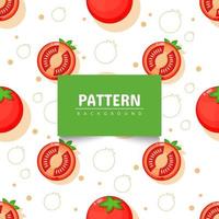 Seamless tomato pattern background vector