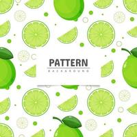 Seamless pattern lime and lime slices vector