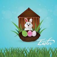 Happy easter day background vector