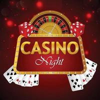 Online casino with slot machine and playing cards poker vector