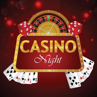 Online casino with slot machine and playing cards poker