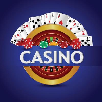 Casino gambling game with lusury background and playing card