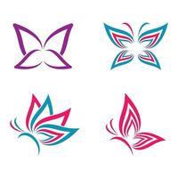 imágenes de logo de mariposa de belleza vector