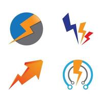 Lightning logo images vector