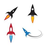 Rocket logo images vector