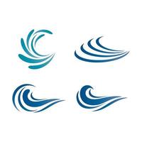 Water wave logo images vector