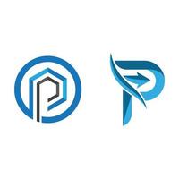 Letter p logo images vector