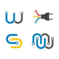 Wire logo images illustration vector