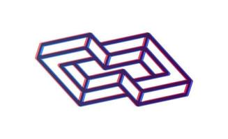 Abstract box cube infinity icon template. blockchain and technology vector