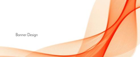 Fondo de banner de onda elegante decorativo moderno rojo naranja abstracto vector