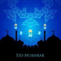 Abstract Eid Mubarak Islamic vector background design