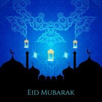 Abstract Eid Mubarak Islamic vector background design