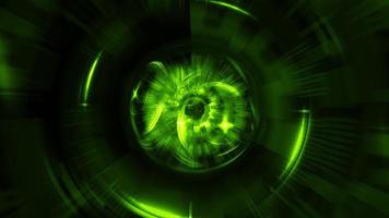 Neon Green Hud Circle Hologram Interfaces Loop Motion video