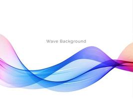 colorful dynamic wave style background design vector