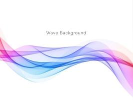 Smooth flowing colorful wave background design vector