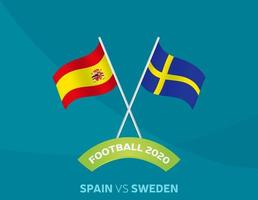 spain vs Sweden football vector