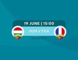 Hungary vs france football vector