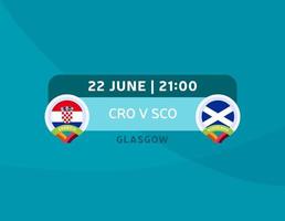 fútbol croacia vs escocia vector