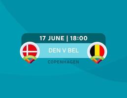Denmark vs Belgium football vector