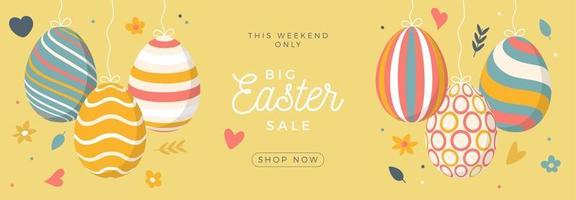 easter sale banner vector