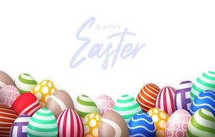 Easter egg banner vector