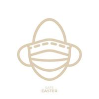 medical mask Easter egg icon vector