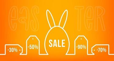 easter sale banner vector