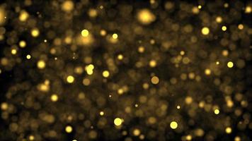 partículas brillantes parpadeantes partículas de oro bokeh efecto de bucle video