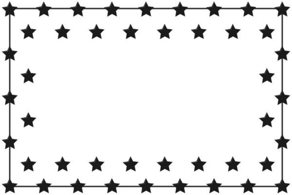 Black Stars Border Frame