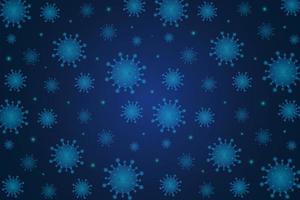 Virus Pattern Blue Background vector