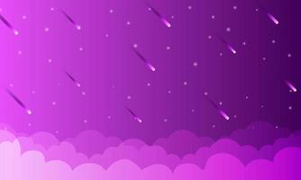 Flat Purple Sky Background vector