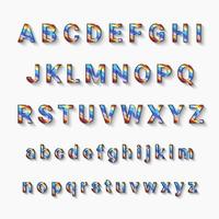 Chromatic Alphabet A to Z with Capital and Small Letters vector