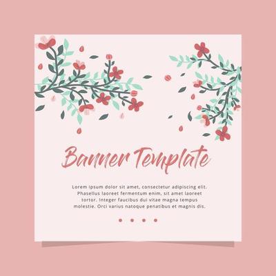 Beautiful Floral Pink Banner Template