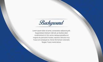 Silver and Blue Business Background With Halftone and Curved Shapes vector